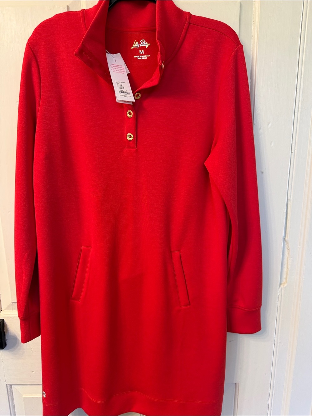 Lilly Pulitzer cranberry Red, Cowie dress, UPF50, NWT